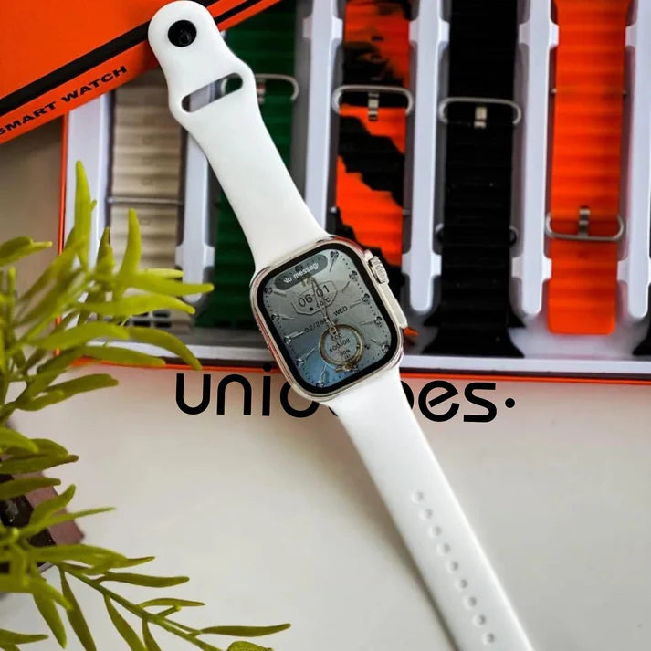 VirWatch Series 9: Dubai Quality With Logo 45mm Fitness Tracker,SpO2, Water Resistant, Always On Display- Extra Strap FREE Inside Box