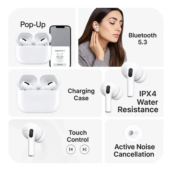 AIRPODS PRO 2 ANC WITH 6 MONTHS WARRANTY